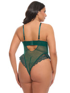 Oh La La Cheri Valentine Teddy – Lace Finish Mesh Panels Lingerie > Clothes > Teddies