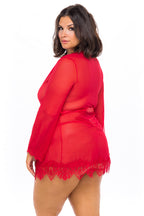 Oh La La Cheri Provence Robe – Satin Feel Lingerie Robe > Clothes > Womens Robes & Sleepwear