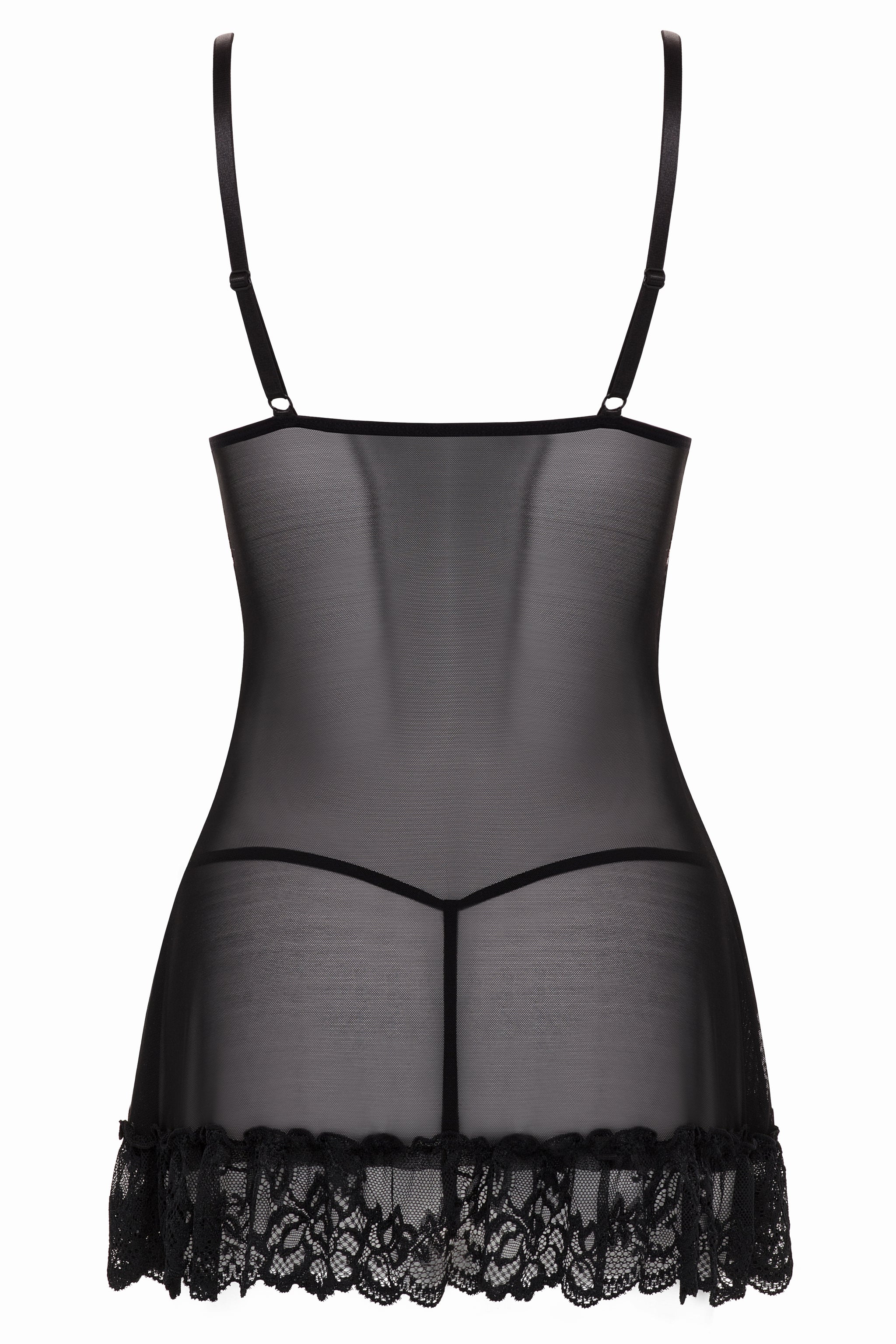 Oh La La Cheri Valentine Babydoll – Nylon and Spandex Lingerie Black S > Clothes > Babydolls