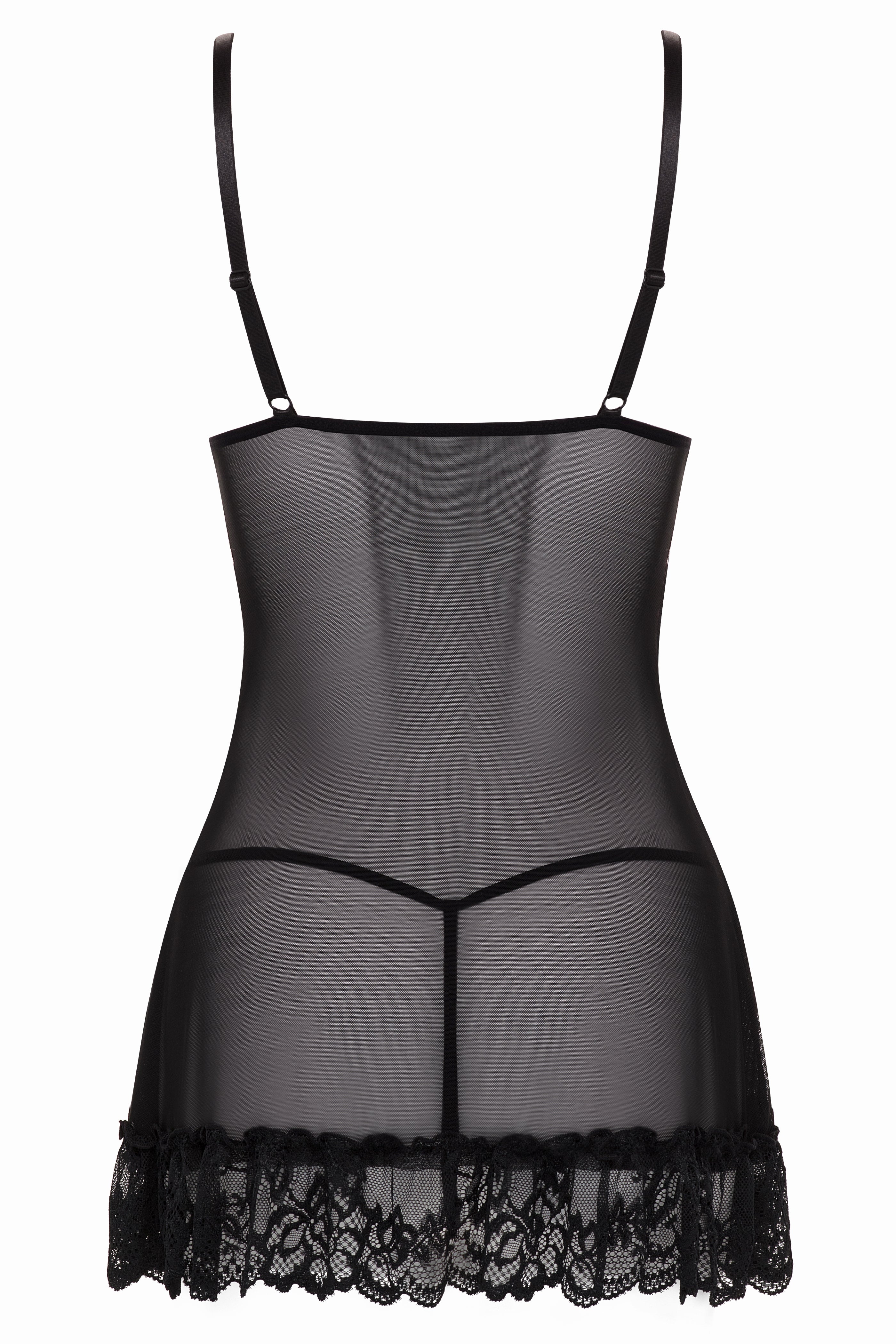 Oh La La Cheri Valentine Babydoll – Nylon and Spandex Lingerie Black XL > Clothes > Babydolls