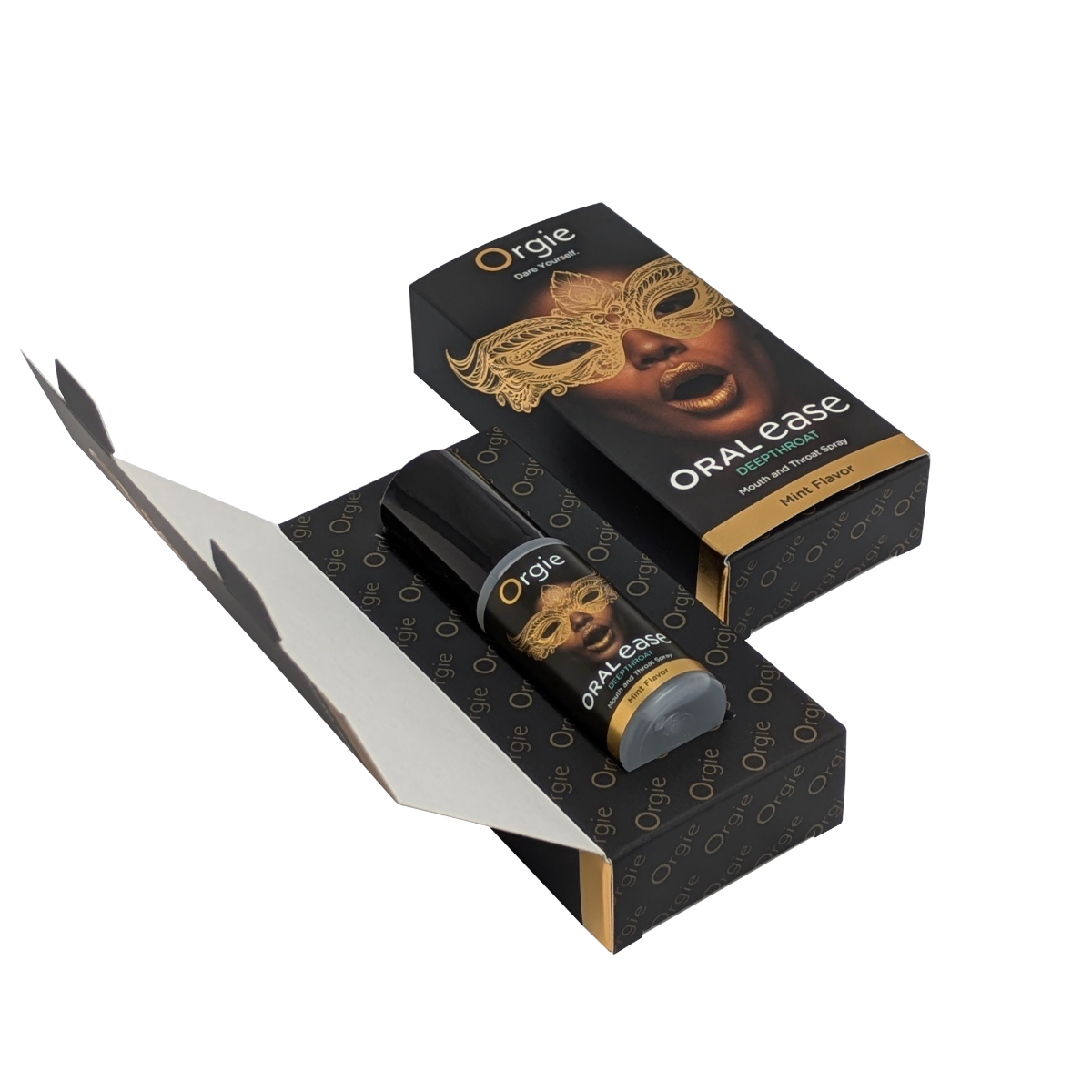 Orgie Oral Ease Deepthroat Mint Flavor – Anesthetic-Free Mouth and Throat Spray > Lube > Oral Gels & Sprays