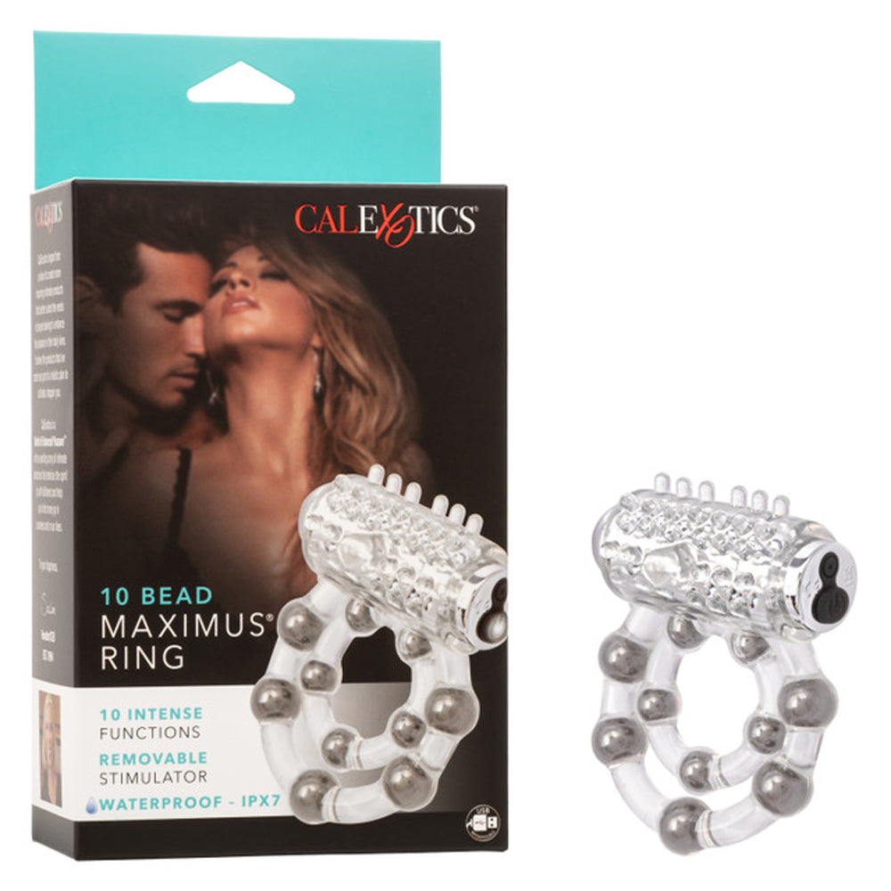 10 Bead Maximus Cock Ring Clear COCK RINGS