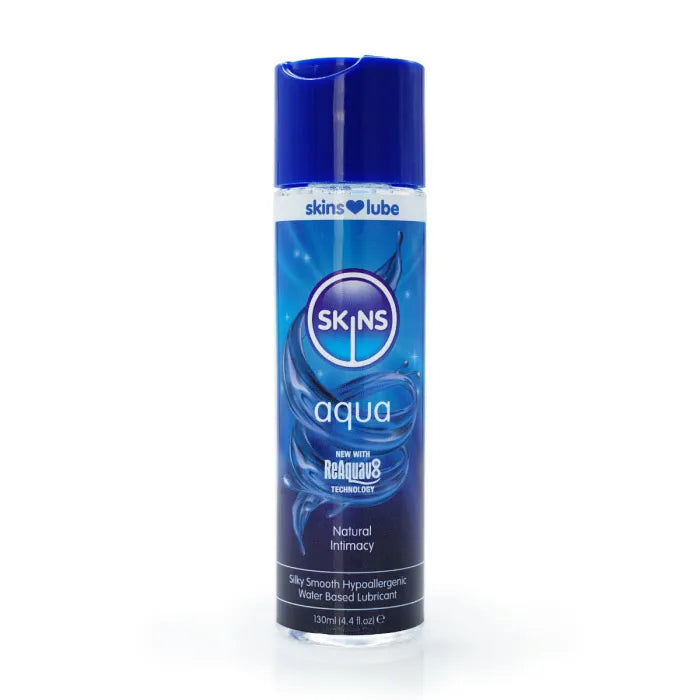 Skins Aqua Water-Based Lubricant 4.4 oz Medical-Grade with ReAquav8 Technology Default Title > Lube > Water Based