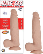 RealCocks Dual Layer Bendable Dildo 9 Inch Vanilla – Lifelike Bendable Dildo > Dildos > Large Dildos