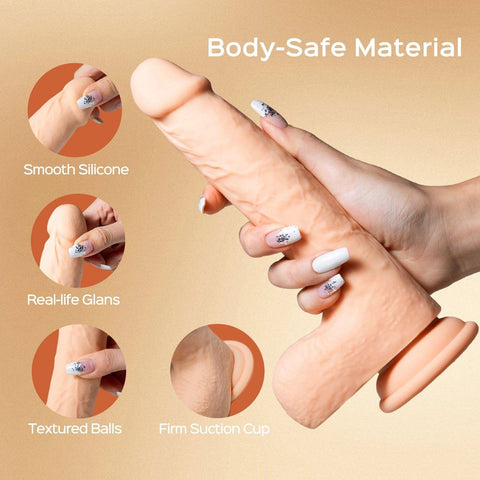 Luis Realistic Thrusting Dildo – App Controlled 8.5 Inch Silicone Toy > Dildos > Thrusting Dildos