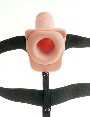 Pipedream Fetish Fantasy Series 7 Inch Hollow Strap-On Rechargeable Strap-On > Dildos > Hollow Strap Ons