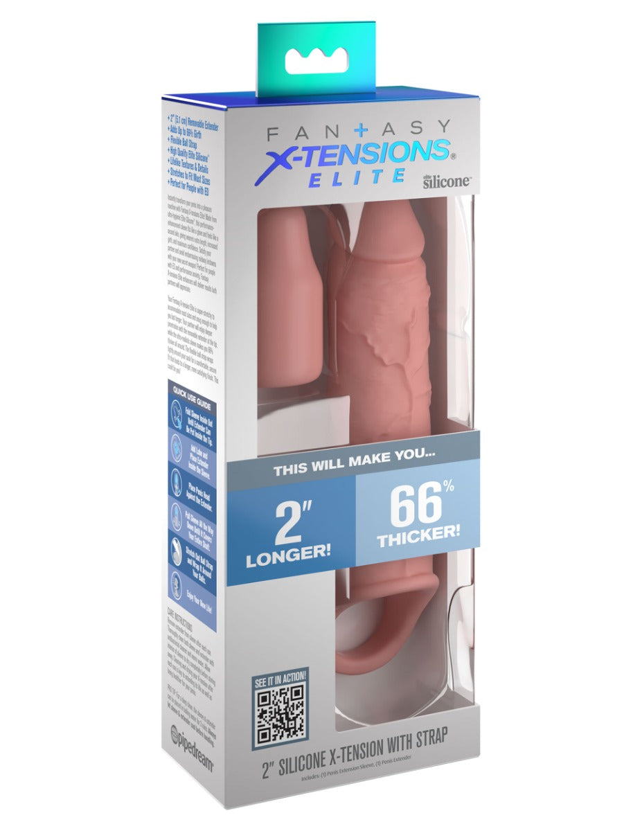 Fantasy X-Tensions Elite 6 Inch Extension Sleeve – Elite Silicone Penis Extension Sleeve > Sex Toys For Men > Penis Sleeves