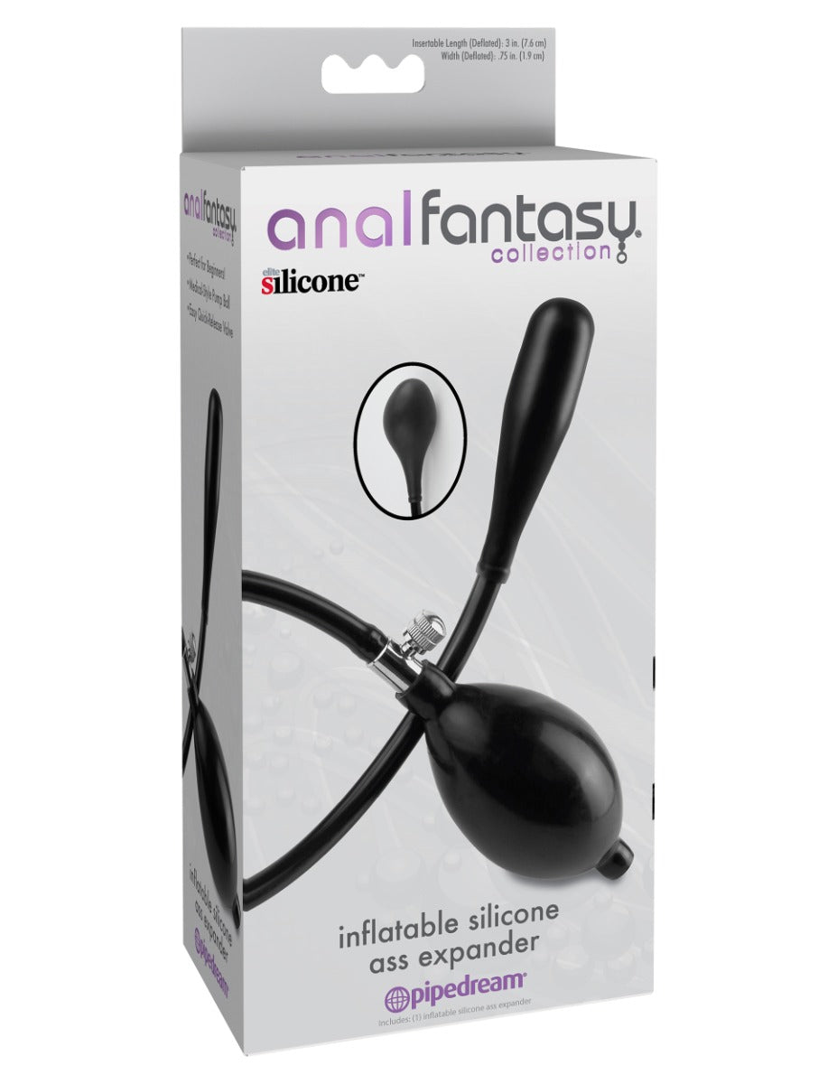 Pipedream Anal Fantasy Inflatable Silicone Ass Expander Medical-Style Pump Anal Toy Black > Anal Range > Tunnel and Stretchers