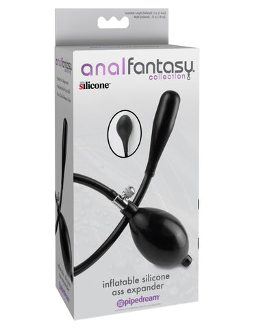 Pipedream Anal Fantasy Inflatable Silicone Ass Expander Medical-Style Pump Anal Toy Black > Anal Range > Tunnel and Stretchers