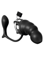 Pipedream Anal Fantasy Elite Ass-Gasm Cock Blocker with Adjustable Stainless Steel Ring Butt Plug > Anal Range > Prostate Plugs