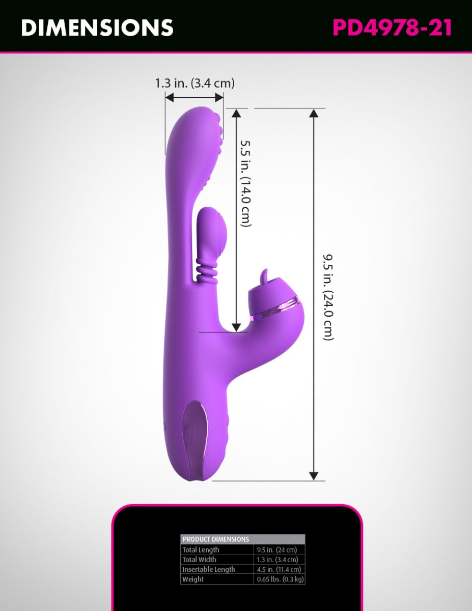 Fantasy For Her IntiMotion Pulse Pro 24 cm Swirling and Flicking Rabbit Vibrator > Vibrators > Ladies > Rabbit Multi