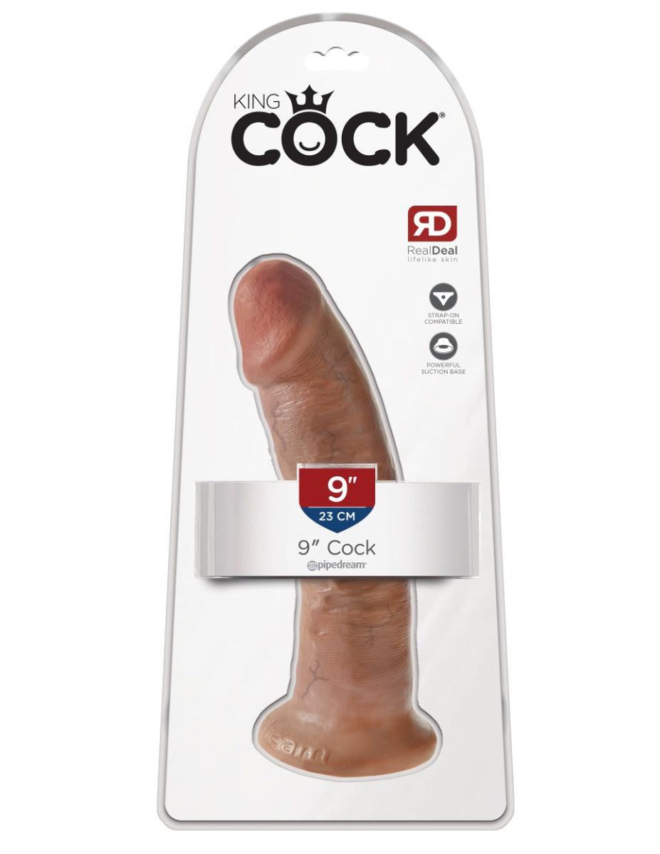 Pipedream King Cock 9 Inch Suction Silicone Dildo - Tan Tan > Dildos > Large Dildos