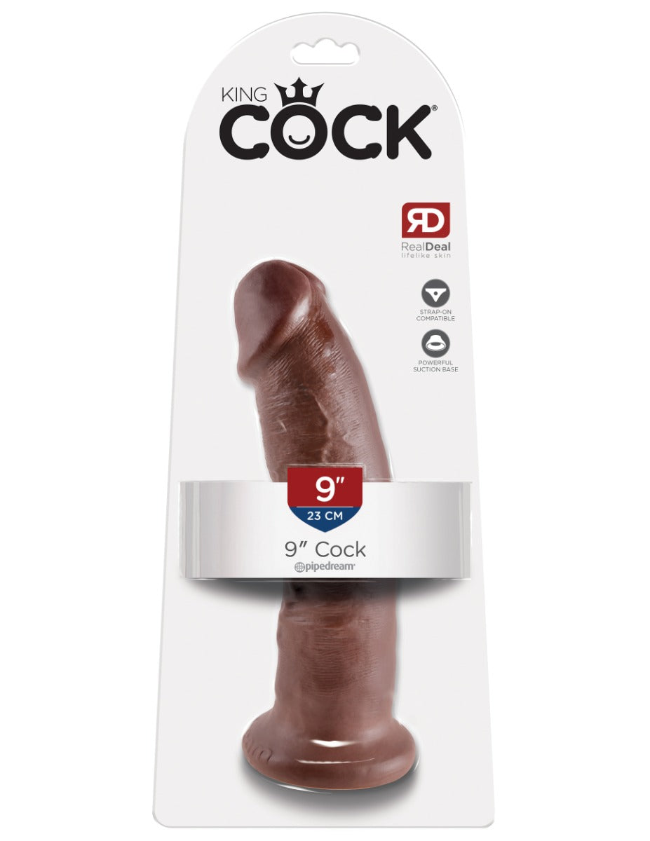 Pipedream King Cock 9 Inch Suction Silicone Dildo Brown > Dildos > Realistic Dildos