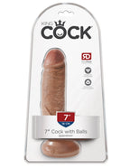 Pipedream King Cock 7 Inch Suction-Style Dildo with Balls Tan > Dildos > Realistic Dildos
