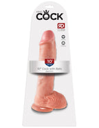 King Cock 10 Inch Realistic Dildo With Balls Flesh 25.4 cm Dildo > Dildos > Large Dildos