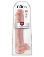 Pipedream King Cock 15 Inch Waterproof Dildo with Balls Silicone Dildo Default Title > Dildos > Oversized Toys