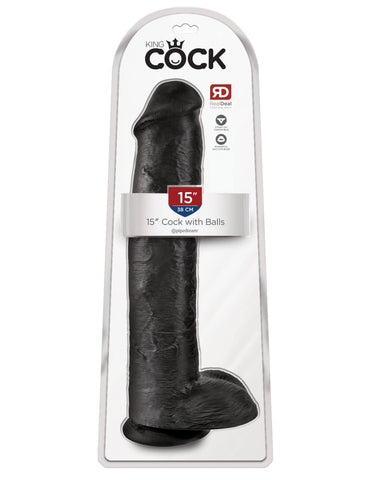 Pipedream King Cock 15 Inch Waterproof Dildo with Balls - Realistic Silicone Dildo Default Title > Dildos > Oversized Toys