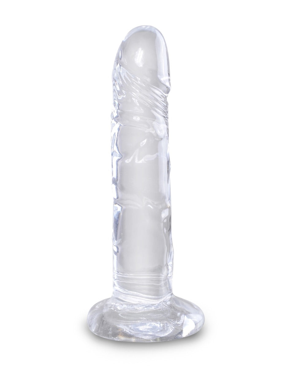 King Cock Clear 6 Inch – Realistic Translucent Flexible Silicone Dildo > Dildos > Realistic Dildos Main image