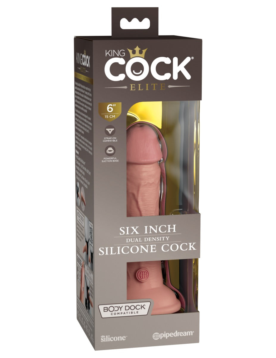 King Cock Elite 6 Inch Dual Density Silicone Dildo > Dildos > Realistic Dildos