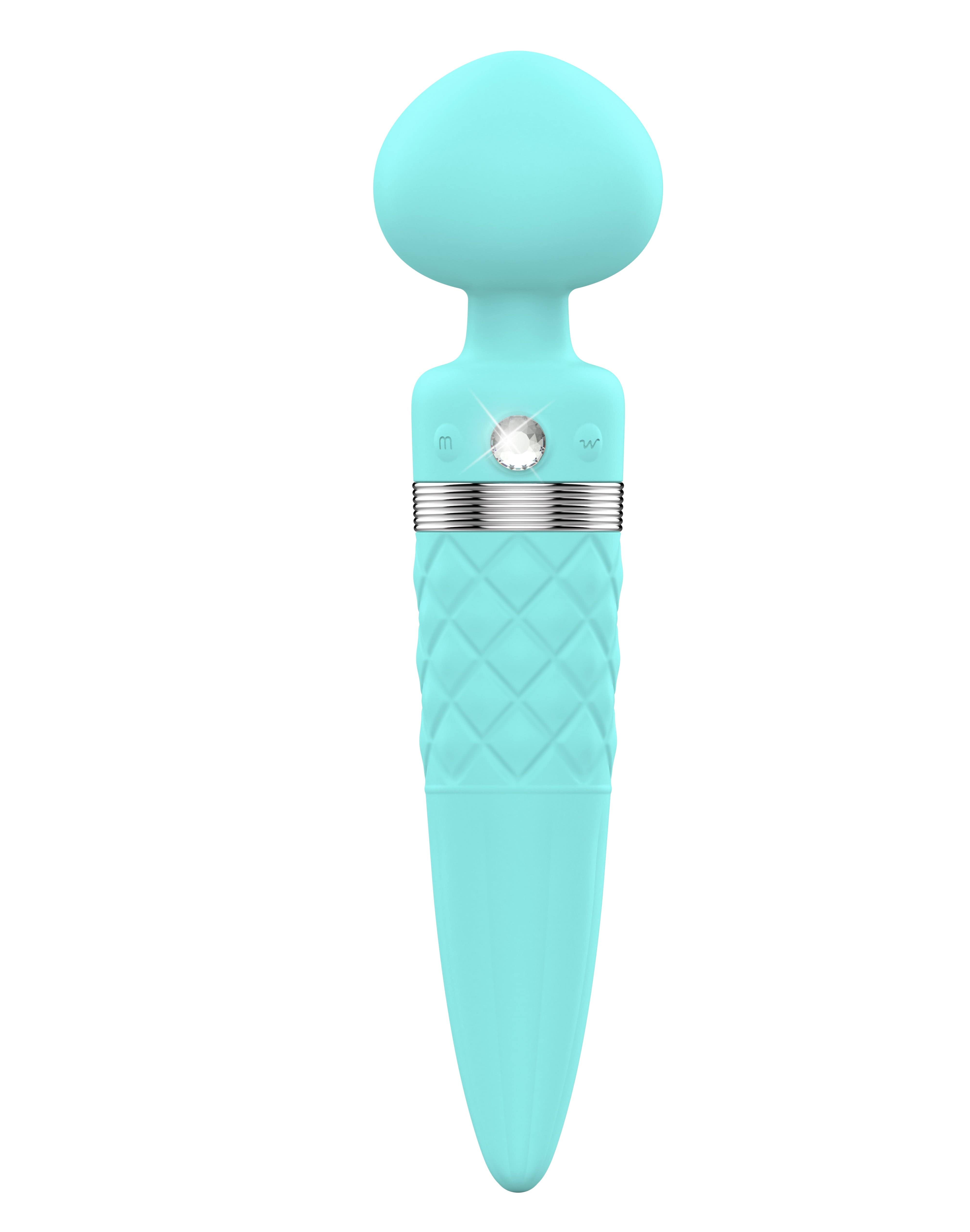 Pillow Talk Sultry Dual Ended Warming Massager Teal Electric Massager