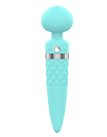 Pillow Talk Sultry Dual Ended Warming Massager Teal Electric Massager