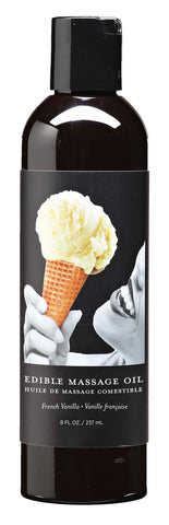 Edible French Vanilla Massage Oil 237ml Sugar Free Bottle Massage Candles