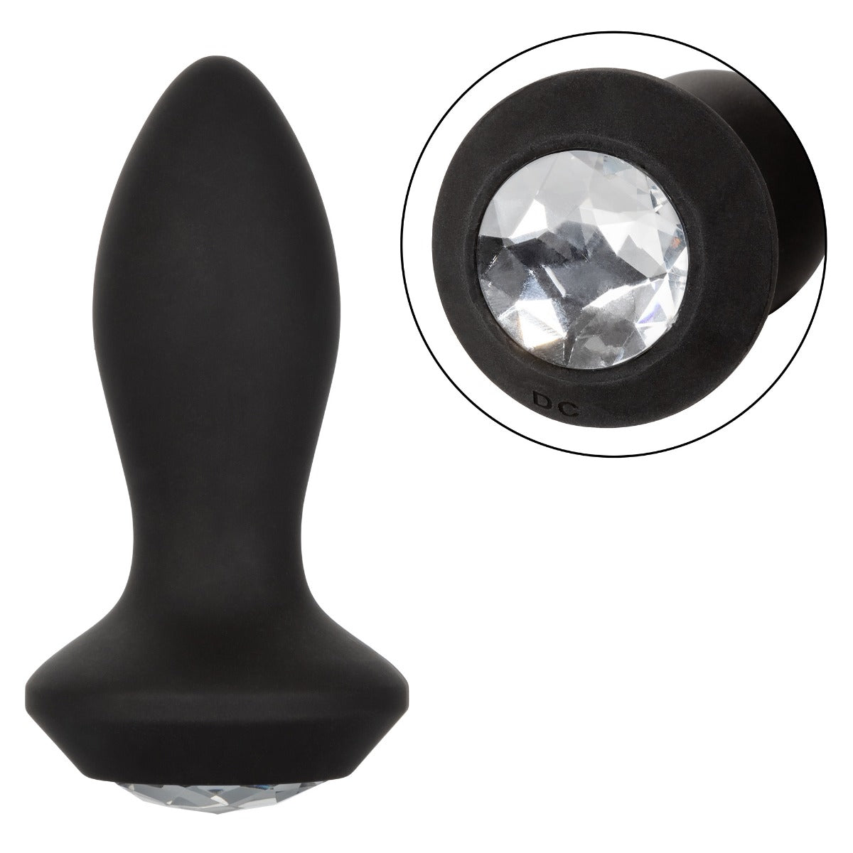 Power Gem Vibrating Petite Crystal Probe – Flexible Silicone Vibrator > Anal Range > Vibrating Butt Plugs