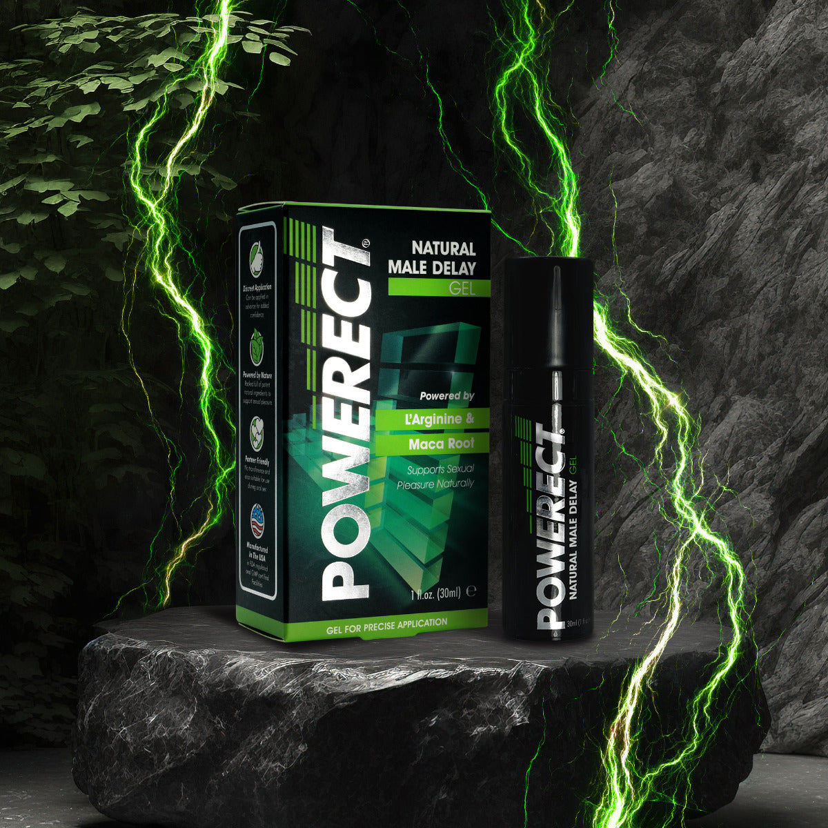 Powerect Natural Delay Gel 30ml Fragrance Free – Natural Ingredients Male Delay Gel Secondary image