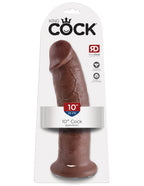 Pipedream King Cock 10 Inch Suction Sensation Dildo - Brown