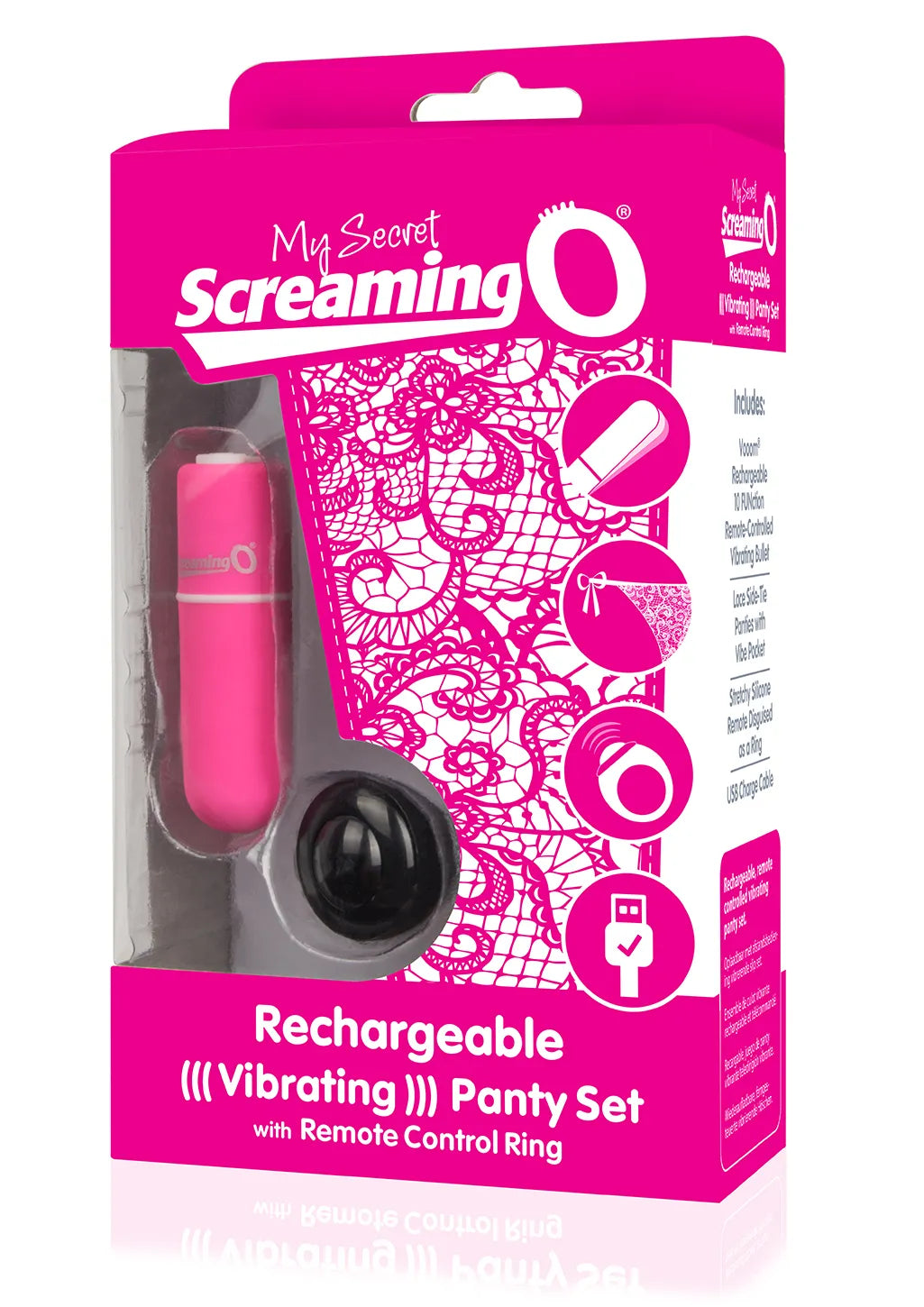 Screaming O Charged Rechargeable Remote Control Panty Vibe Silicone Vibrator > Sex Toys For Ladies > Panty Vibes