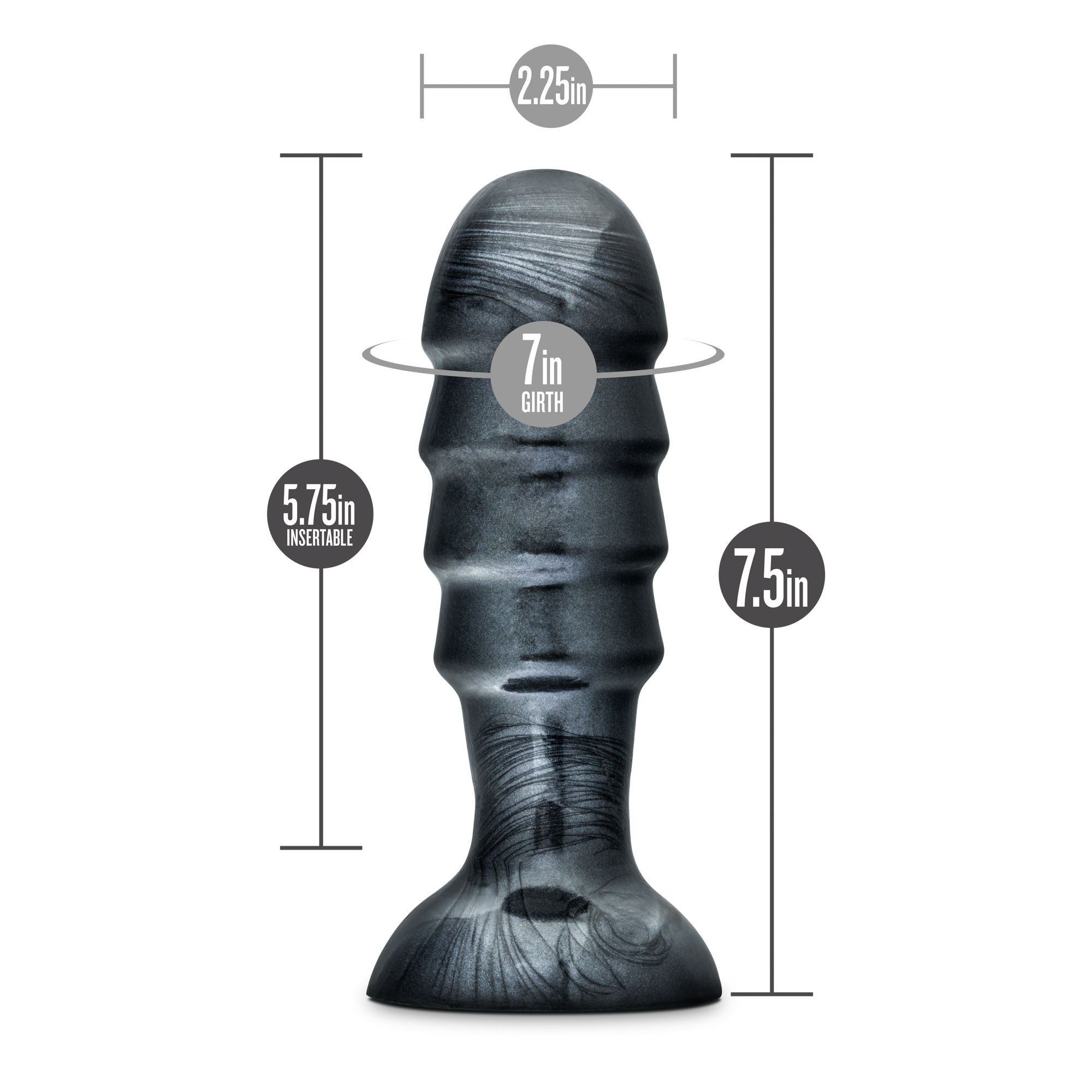 Jet Bruiser Carbon Metallic Black 7.5" Anal Plug > Anal Range > Oversized Anal Toys
