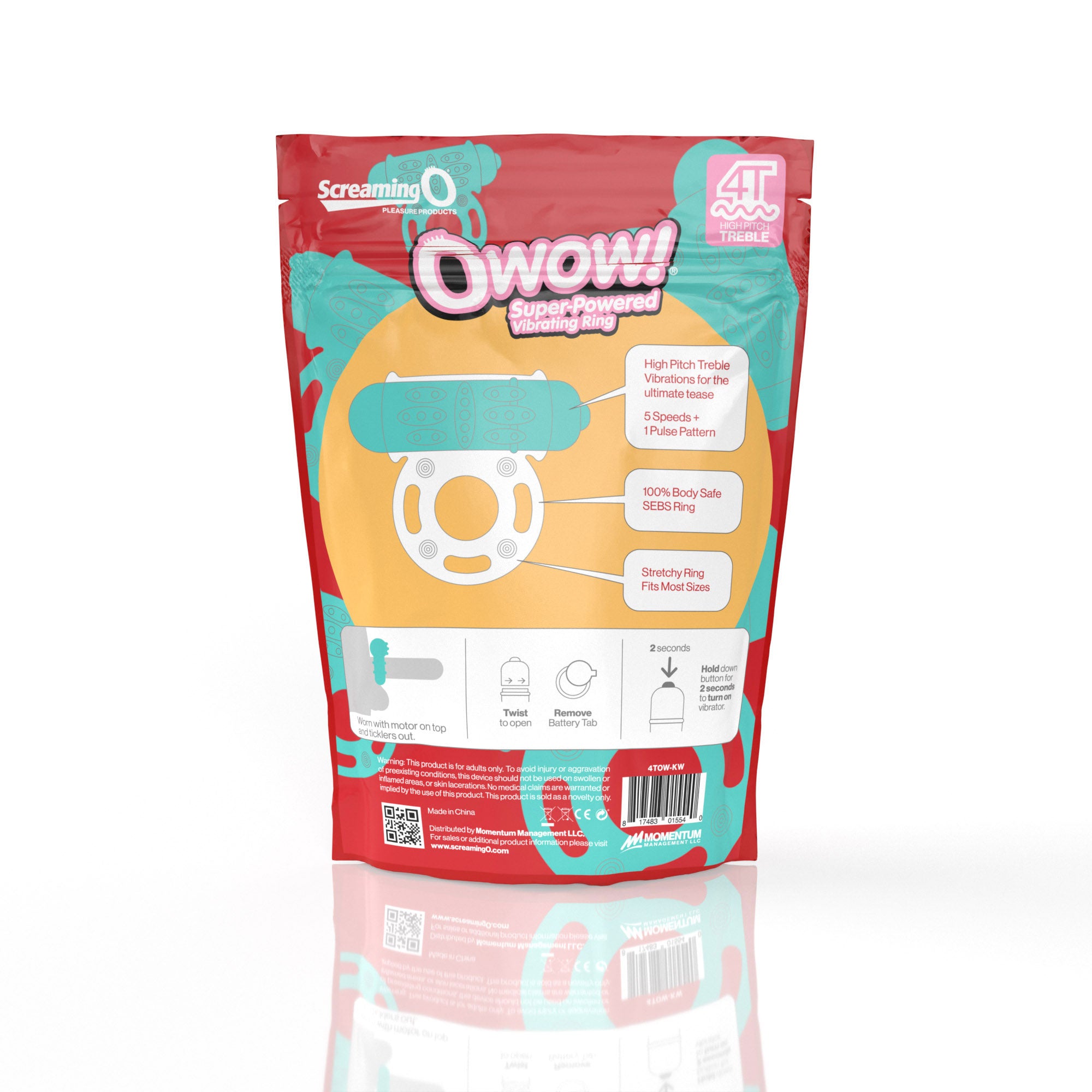 Owow 4T OWow Vibrating Ring – Body-Safe SEBS Material Couples Ring > Cock Ring > Vibrating