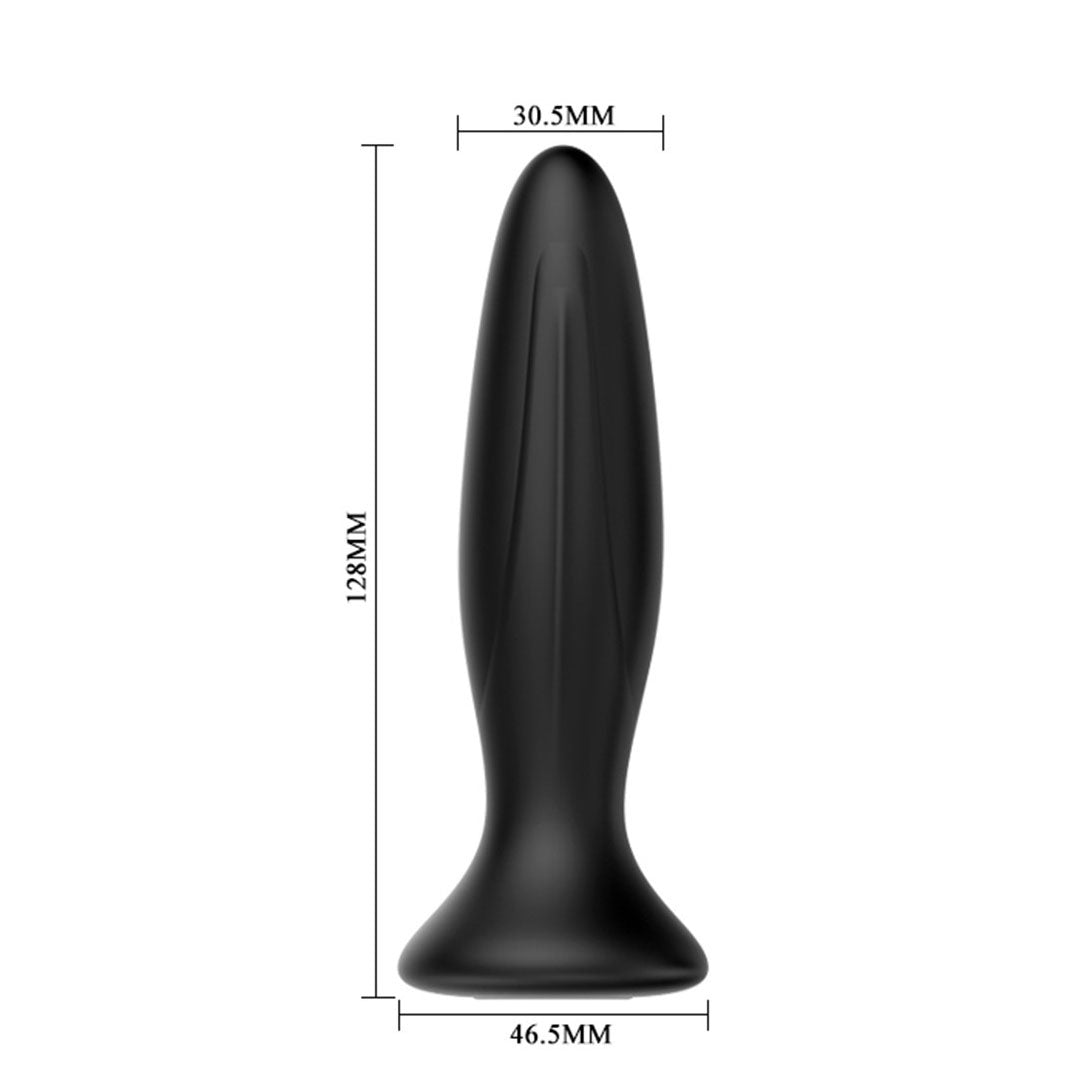 Mr Play Vibrating Anal Plug Silicone Waterproof Black > Anal Range > Vibrating Buttplug