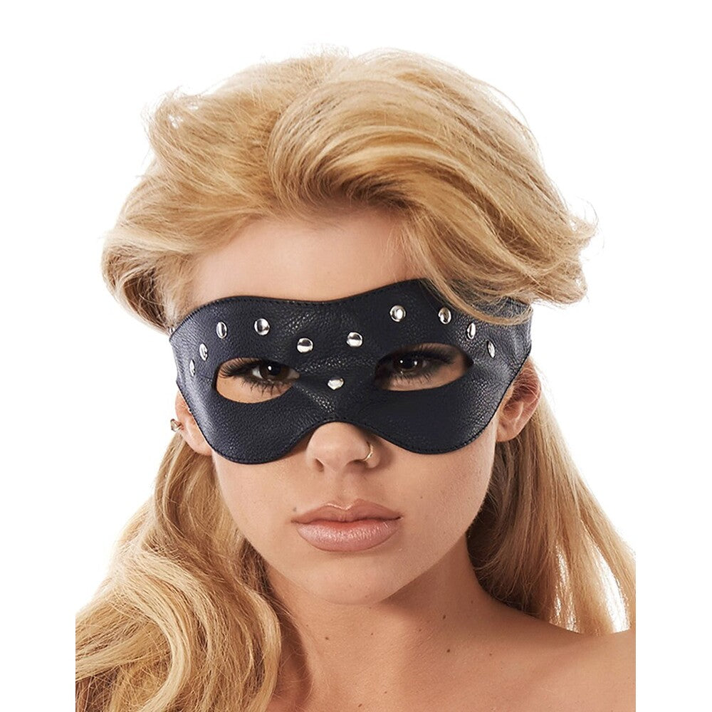 Leather Open Eye Mask With Rivets > Bondage Gear > Masks