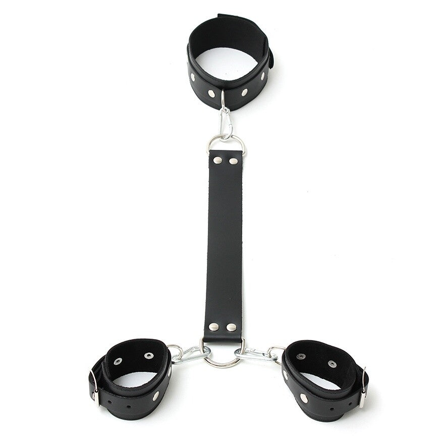 Leather Neck And Wrist Cuffs Default Title > Bondage Gear > Restraints