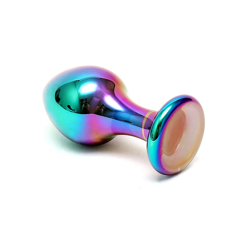 Sensual Multi Coloured Shimmering Glass Melany Anal Dildo > Sex Toys > Glass