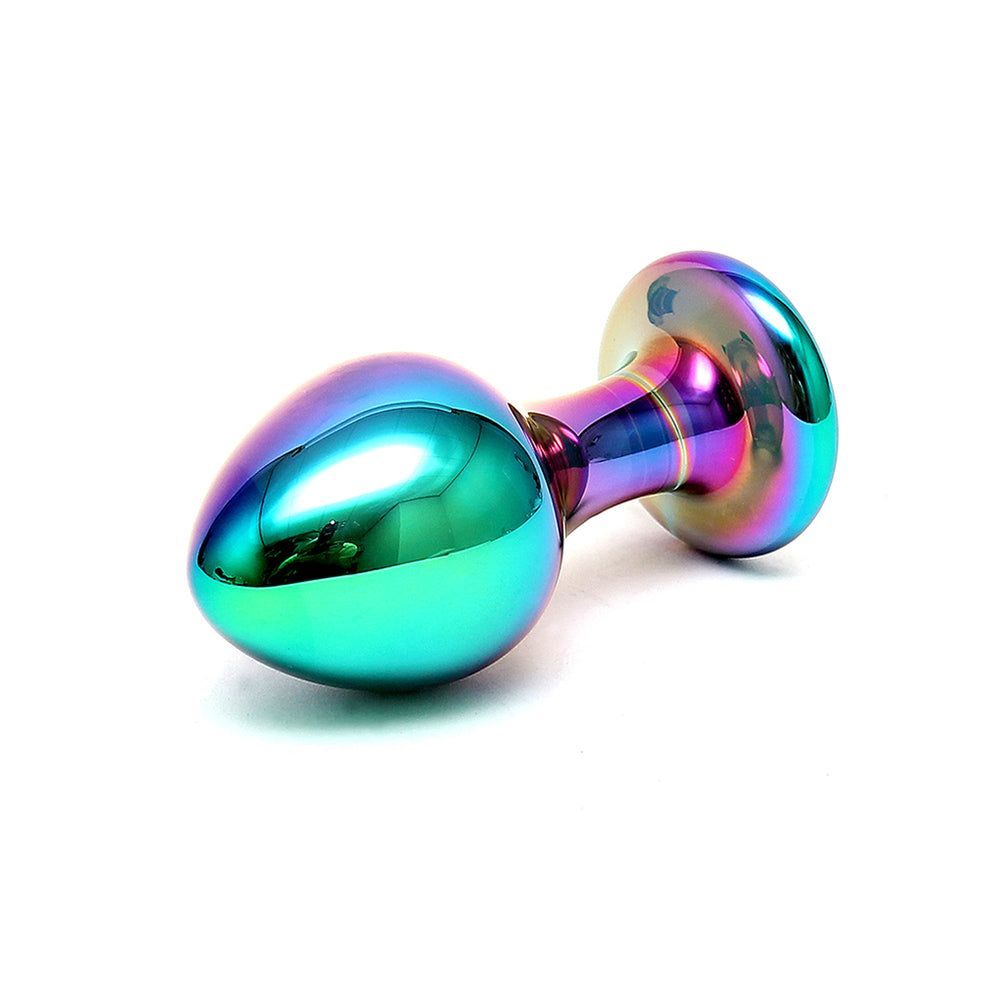 Sensual Multi Coloured Shimmering Glass Melany Anal Dildo > Sex Toys > Glass