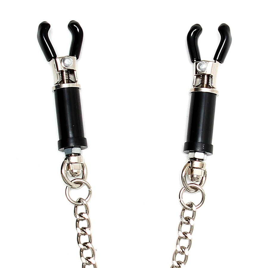 Silver Nipple Clamps With Chain > Bondage Gear > Nipple Clamps