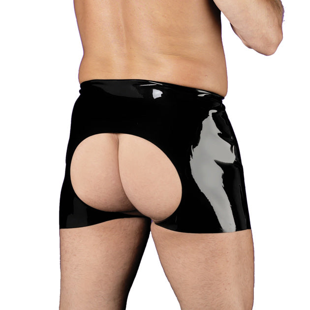 Rimba Rubber Secrets Open Brief (Black) – Latex Men’s Underwear Large > Clothes > Mens Latex