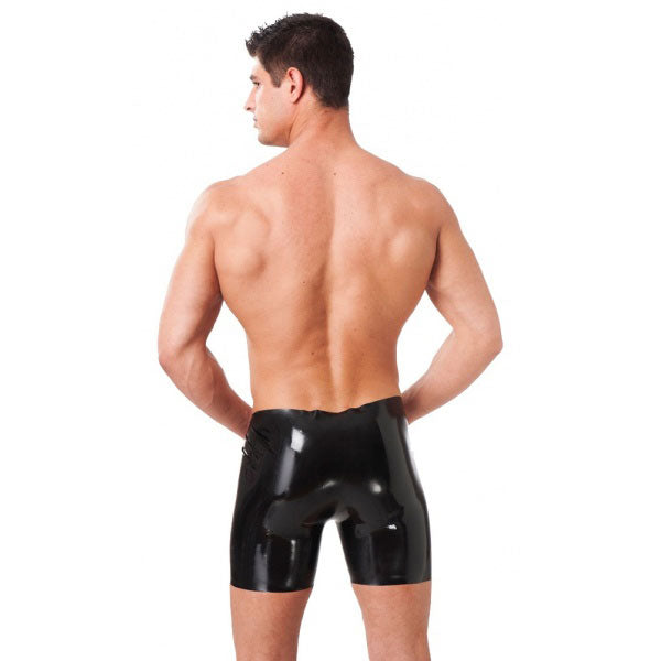Rimba Mens Black Latex Bermuda Shorts – Latex Menswear > Clothes > Mens Latex