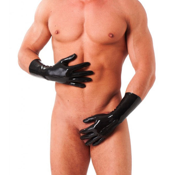 Rimba Rubber Secrets (Black) – Natural Latex Erotic Gloves > Latex > Female