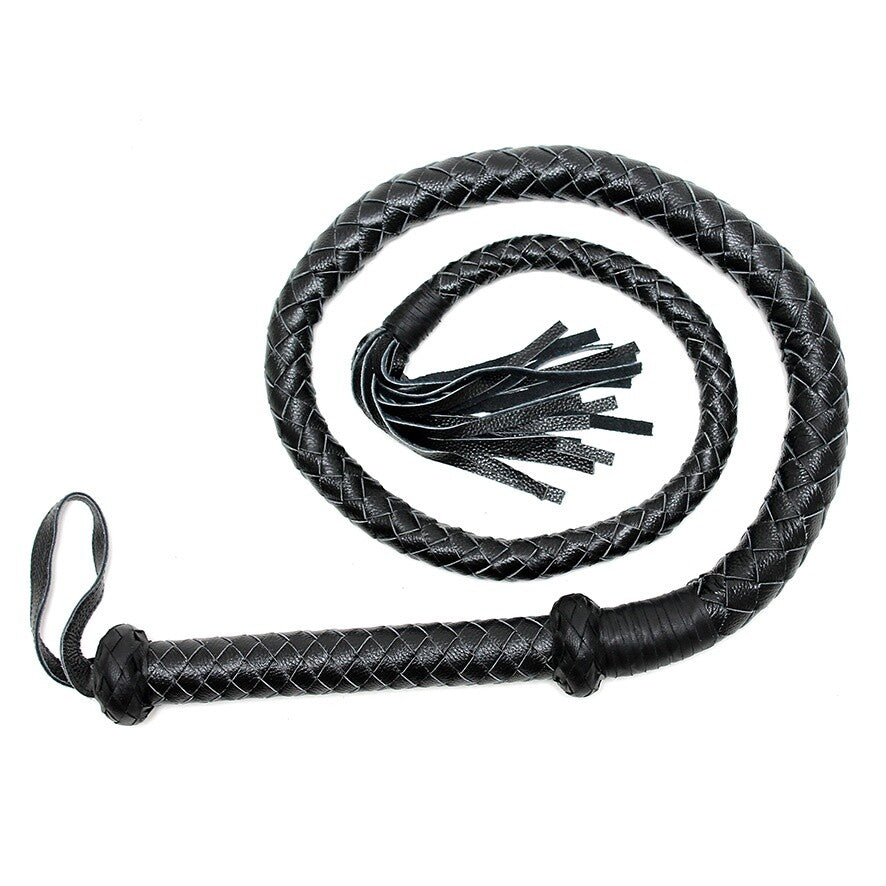 Rimba Long Arabian Whip (Black) – Leather BDSM Whip Default Title > Bondage Gear > Whips