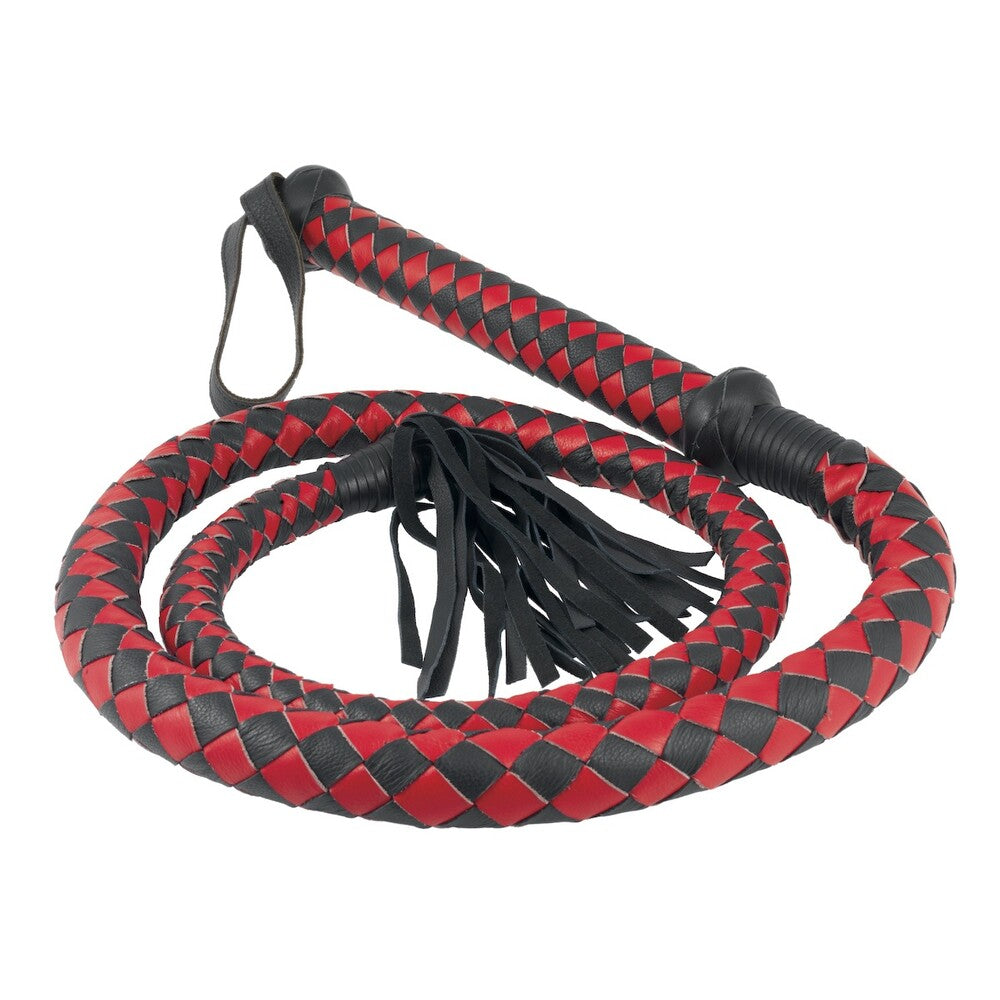 Rimba Long Arabian Whip (Red and Black) – High-Quality Leather Whip 78 Inches Default Title > Bondage Gear > Whips & Floggers Main image