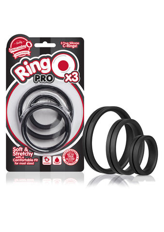 Screaming O Ringo Pro X3 Silicone Cock Ring Trio Pack COCK RING Set