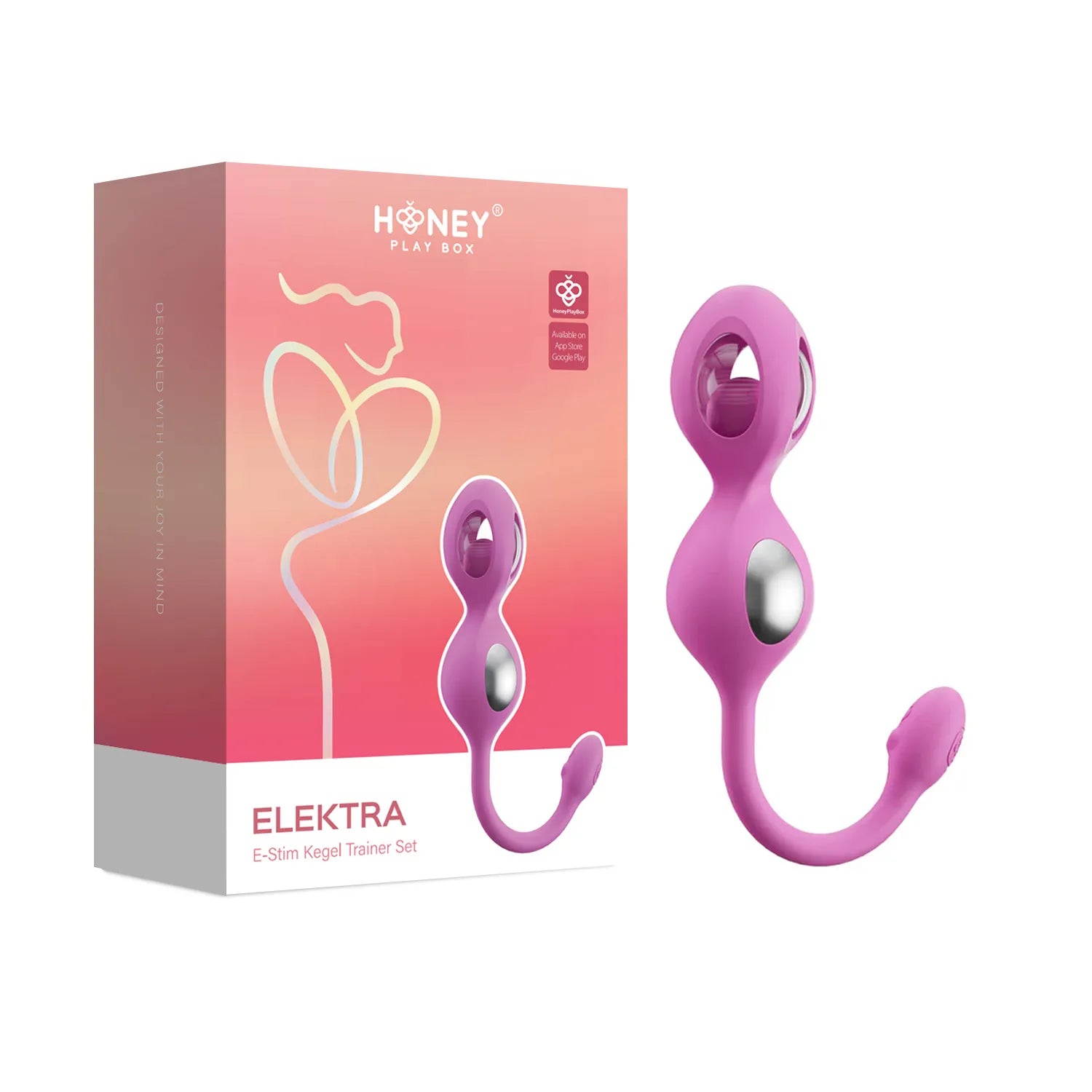 Honey Play Box Elektra – App-Controlled E-Stim Kegel Training Set with Weighted Balls > Sex Toys For Ladies > Kegel Exercise
