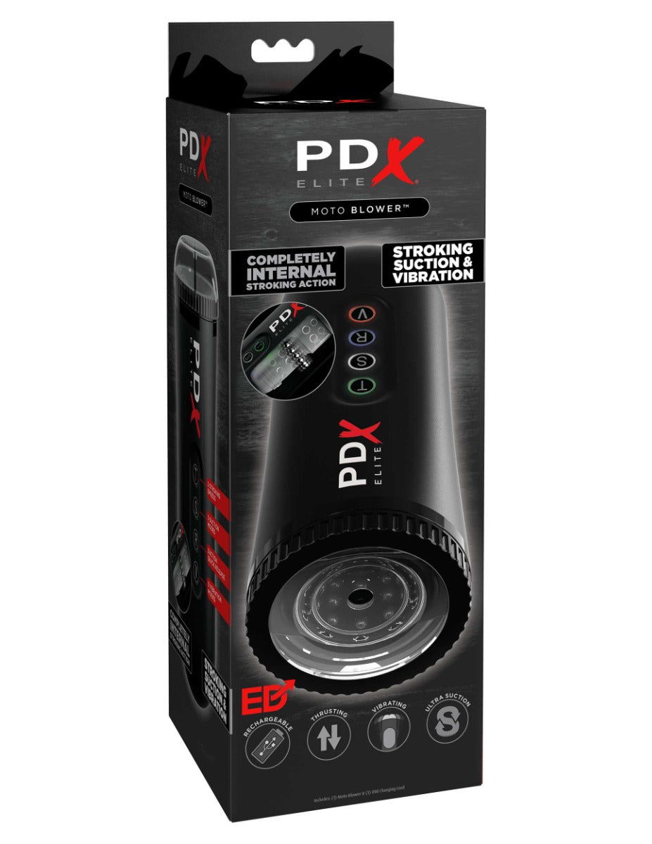 Pipedream Extreme Toyz Elite Moto Blower – Powered Suction Vibration Masturbator > Sex Toys For Men > Masturbators Premium