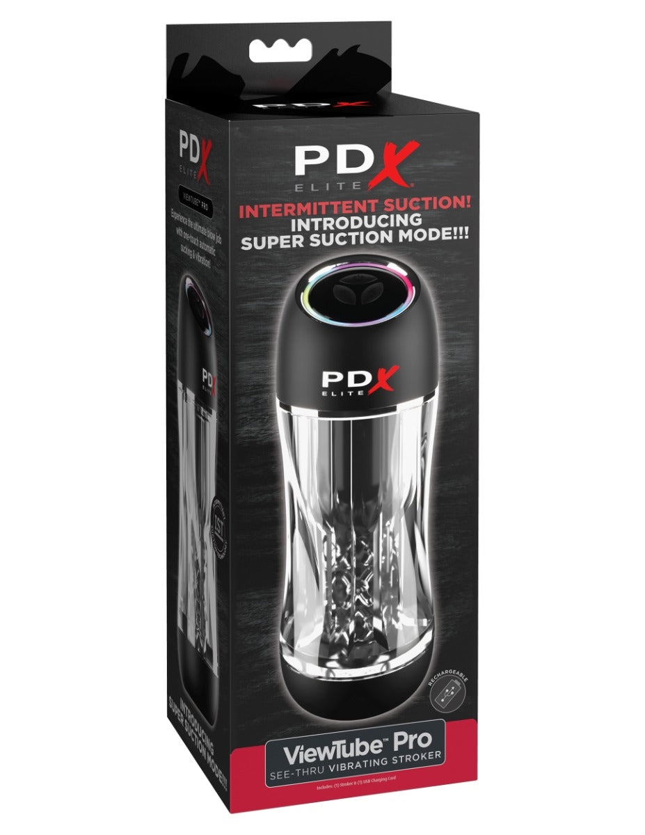 PDX Elite ViewTube Pro – Suction and Vibration Male Masturbation Toy > Sex Toys For Men > Masturbators > Vibrating