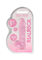 RealRock 6 Inch Crystal Clear Suction Cup Dildo – Phthalate-Free Skin-Safe Rubber > Dildos > Realistic Dildos