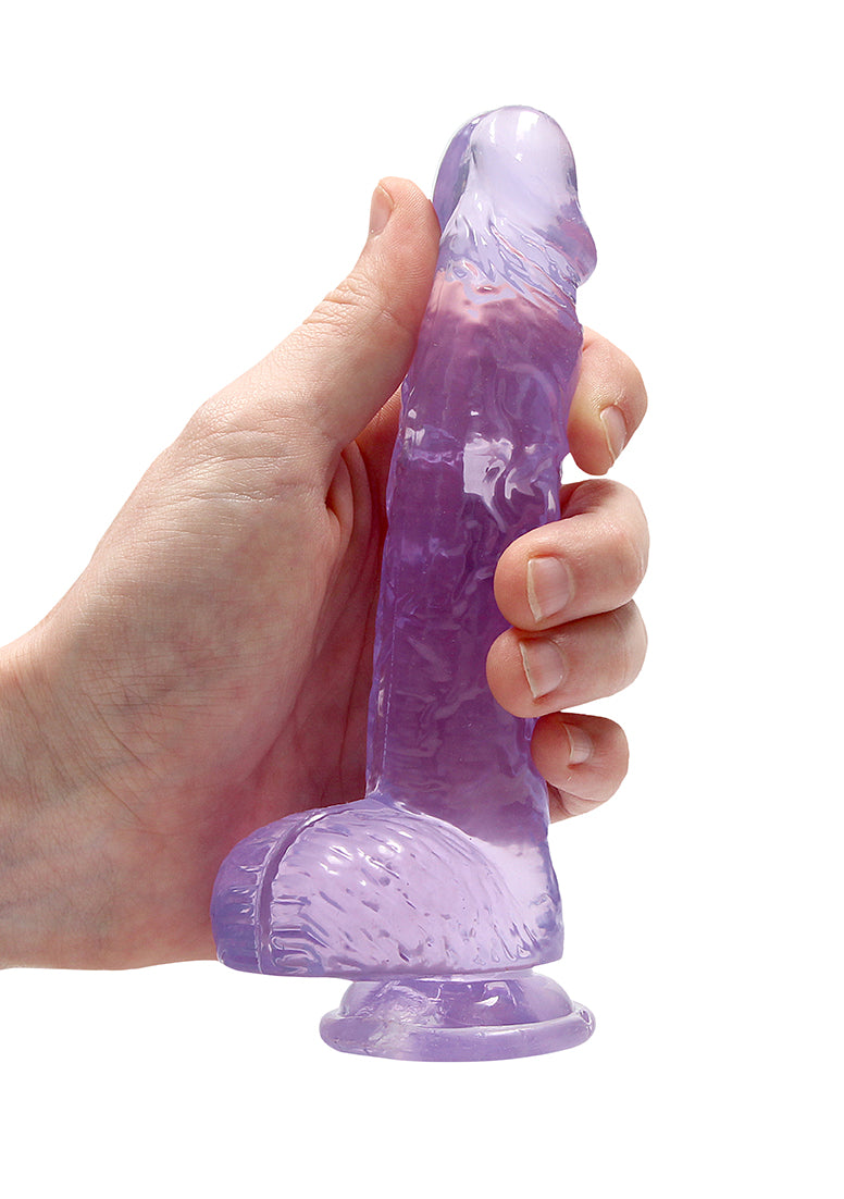 REALROCK Realistic Dildo with Balls – 15.2 cm Silicone Dong with Suction Cup Base > Dildos > Realistic Dildos