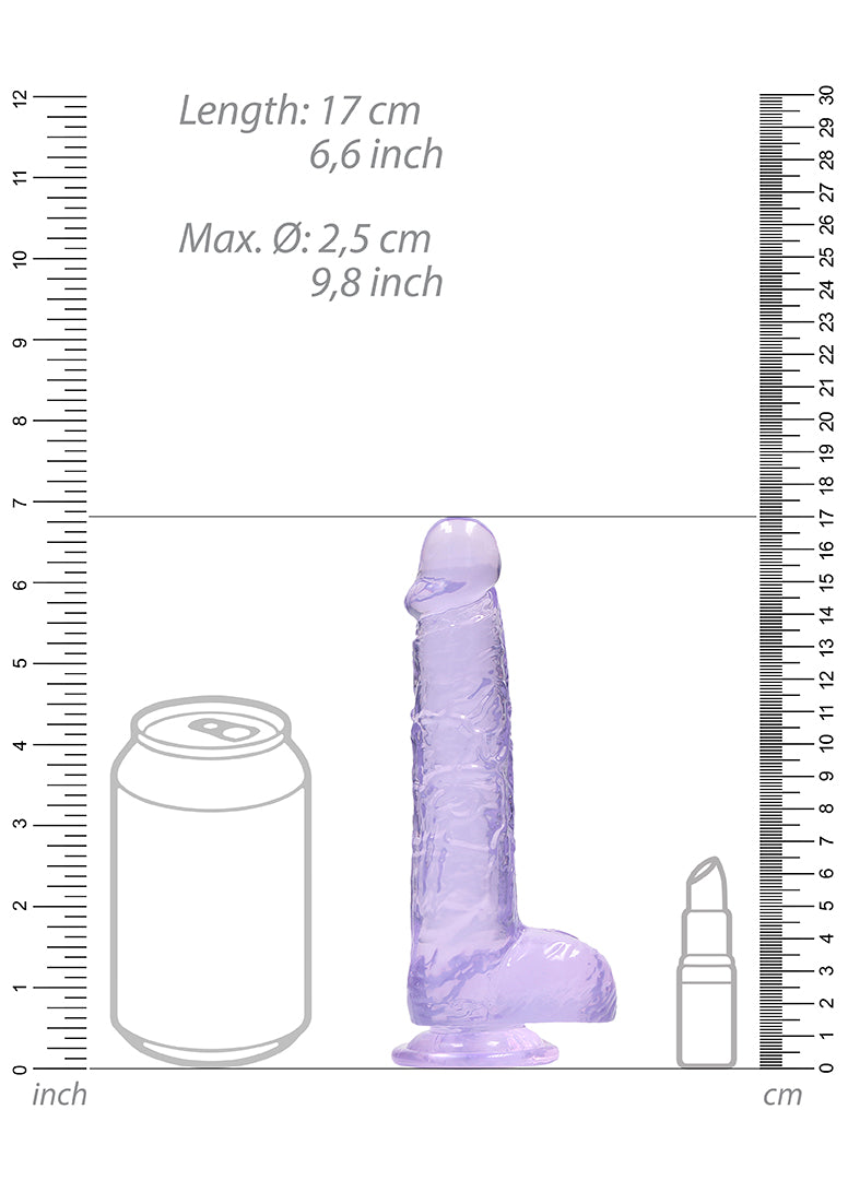 REALROCK Realistic Dildo with Balls – 15.2 cm Silicone Dong with Suction Cup Base > Dildos > Realistic Dildos